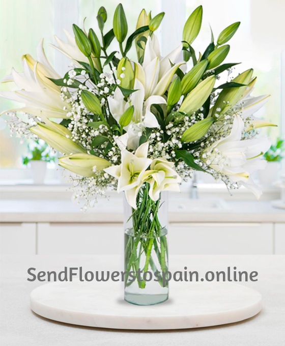 Ramo de liliums blancos para regalar